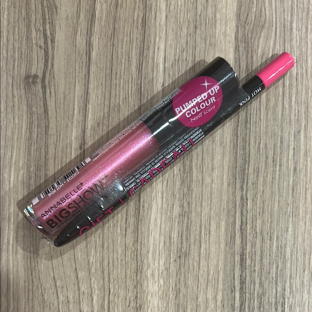 NEW Annabelle Big Show Lip Gloss - Hot Pink
